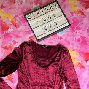 Maroon foreign exchange size large dress